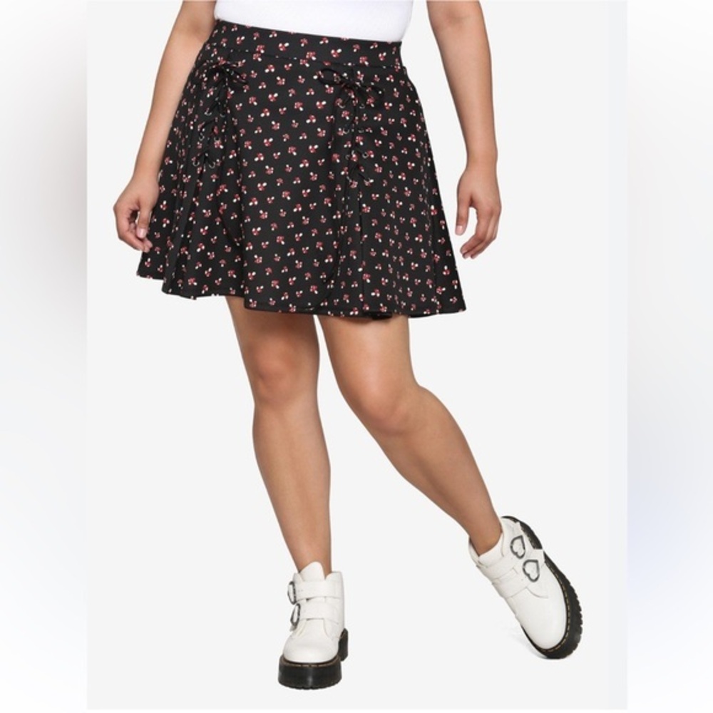 Floral Black Skirt